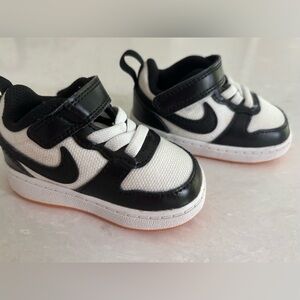 Nike Court Borough Toddler Shoes, White/Black, Size 3C
